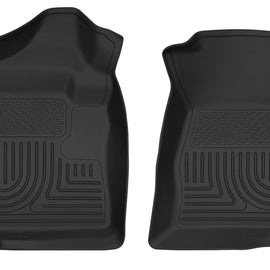 Husky Liners 07-12 Chevrolet Silverado/GMC Sierra Regular Cab WeatherBeater Black Floor Liners