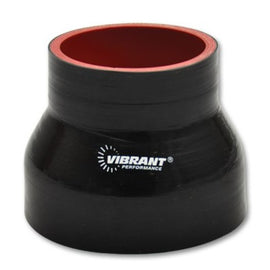 Vibrant 4 Ply Reducer Couper 4.0in ID x 3.50in ID x 4.50in Long - Black