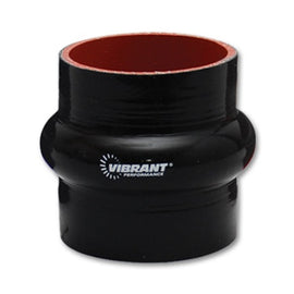 Vibrant 4 Ply Reinforced Silicone Hump Hose Connector - 2.5in I.D. x 3in long (BLACK)