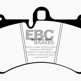 EBC 11-15 Audi Q7 3.0 Supercharged Extra Duty Front Brake Pads