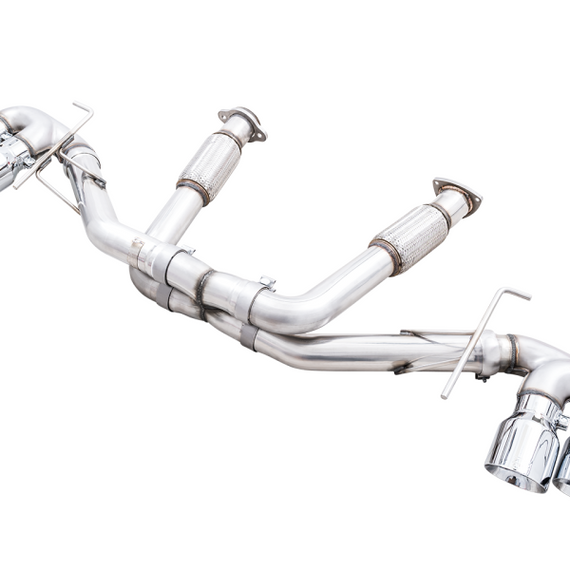 AWE Tuning 2020 Chevrolet Corvette (C8) Track Edition Exhaust - Quad Chrome Silver Tips