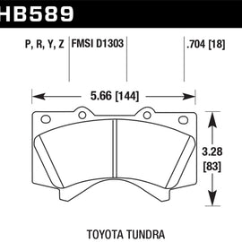 Hawk 08-10 Toyota Land Cruiser / 07-10 Tundra Super Duty Street Front Brake Pads