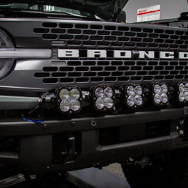 Baja Designs 2021+ Ford Bronco 6 XL Linkable Light Bar Kit Plastic Bumper Mount w/Upfitter