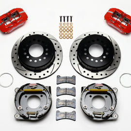 Wilwood Dynapro Low-Profile 11.00in P-Brake Kit Drill-Red Chevy 12 Bolt 2.75in Off w/ C-Clips