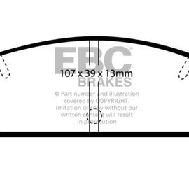 EBC 03-04 Mazda Protege 2.0 Turbo (Mazdaspeed) Redstuff Rear Brake Pads