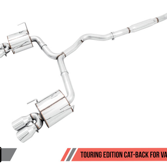 AWE Tuning Subaru STI VA / WRX GV / STI GV Sedan Touring Edition Exhaust - Diamond Black Tip (102mm)