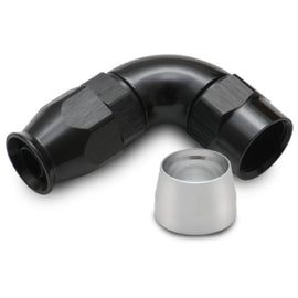 Vibrant 90 Degree High Flow Hose End Fitting for PTFE Lined Hose -16AN