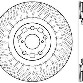 StopTech 11-14 Lexus GS300/350/400/430 (Will Not Fit F Sport) Slotted Sport Front Right Brake Rotor