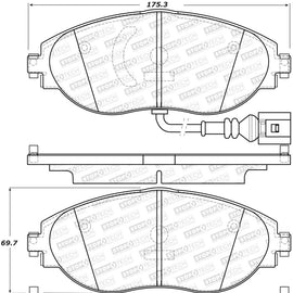 StopTech 14-18 Audi S3 Street Performance Front Brake Pads