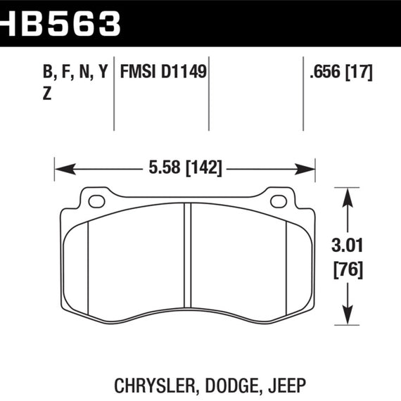 Hawk 06-07 Dodge Magnum SRT8 / 06-09 Challenger SRT8 / 05-07/09 Chrysler 300 C SRT8 Performance Cera