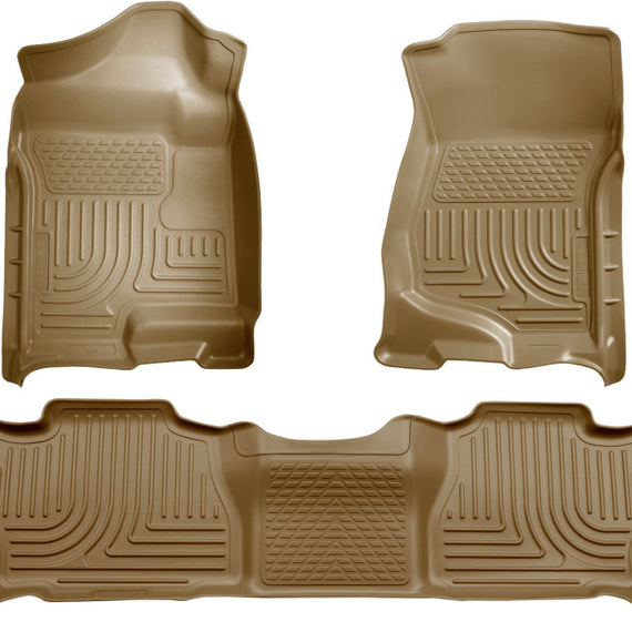 Husky Liners 07-13 GM Escalade ESV/Avalanche/Suburban WeatherBeater Tan Front/2nd Row Floor Liners