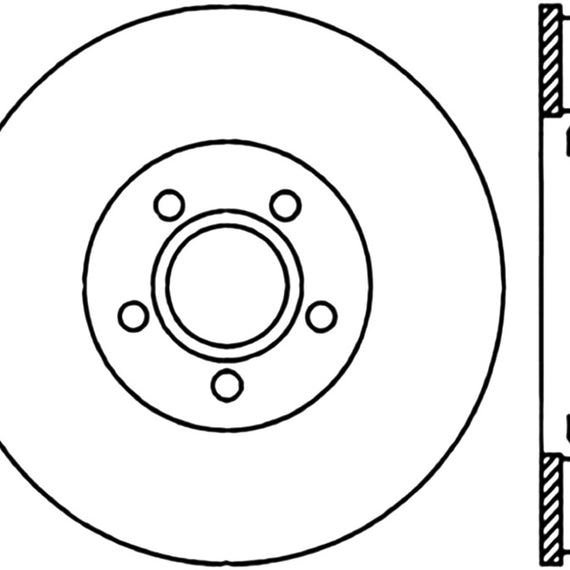 StopTech 03-09 Chrysler PTCruiser Tur / 03-05 Dodge Neon SRT-4 Front Right Slotted & Drilled Rotor