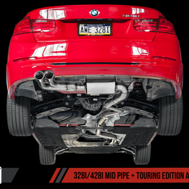 AWE Tuning BMW F3X 28i / 30i Touring Edition Axle-Back Exhaust Single Side - 80mm Silver Tips