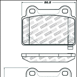 StopTech Performance 08+ Mitsubishi Evolution X Rear Brake Pads