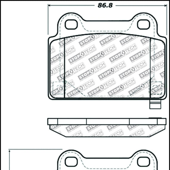 StopTech Performance 08+ Mitsubishi Evolution X Rear Brake Pads