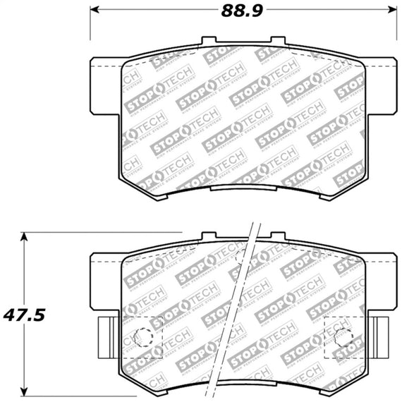 StopTech Street Select Brake Pads - Front/Rear