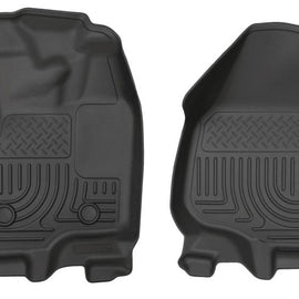 Husky Liners 12-15 Ford Super Duty Crew & Extended Cab WeatherBeater Front Row Black Floor Liners