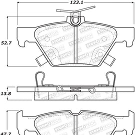 StopTech 16-21 WRX Street Brake Pads - Rear