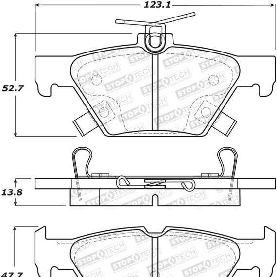 StopTech 16-21 WRX Street Brake Pads - Rear