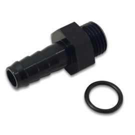 Vibrant Aluminum Male -6AN ORB to 3/8in Barb w/O-Ring - Anodized Black