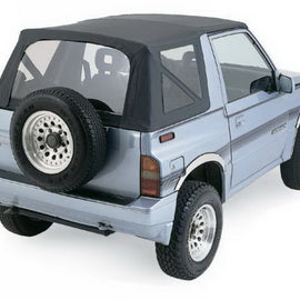 Rampage 1988-1994 Geo Tracker Soft Top OEM Replacement - Black Denim