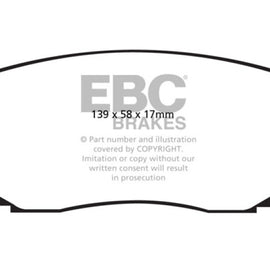 EBC 11-14 Ford Edge 2.0 Turbo Redstuff Front Brake Pads