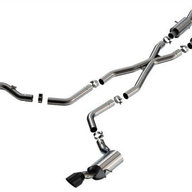 Borla 15-21 Jeep Grand Cherokee SRT 6.4L V8 AWD S-Type Cat-Back Exhaust System - Black Tips T-304SS