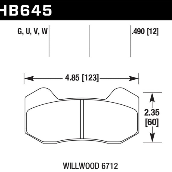 Hawk Wilwood Type 6712 DTC-60 Brake Pads