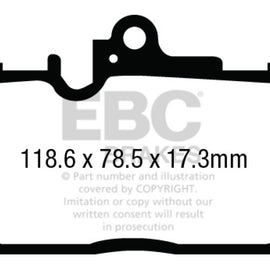 EBC 13+ Lexus GS350 3.5 F-Sport RWD Ultimax2 Front Brake Pads