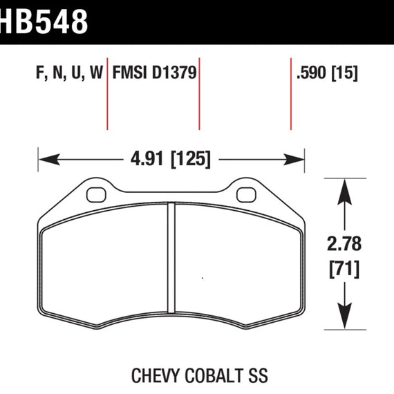 Hawk Renault Clio DTC-60 Race Front Brake Pads