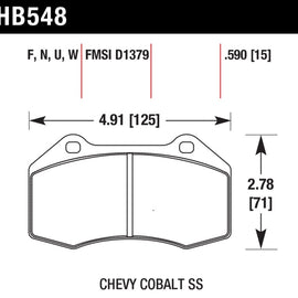 Hawk Miata Brembo / Renault Clio / Cobalt SS HP+ Street Front Brake Pads