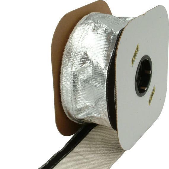 DEI Heat Shroud 2-1/2in x 50ft Spool - Aluminized Sleeving-Hook and Loop Edge