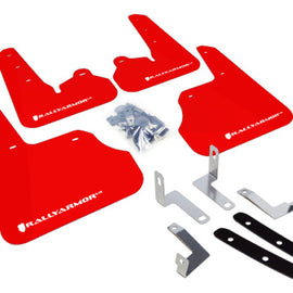 Rally Armor 12-16 Subaru Impreza 4D/5D Red UR Mud Flap w/White Logo