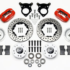 Wilwood Forged Dynalite Front Kit 11.00in Drilled Red 87-93 Mustang 5 Lug