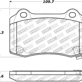 StopTech Street Touring 10+ Camaro Rear Brake Pads