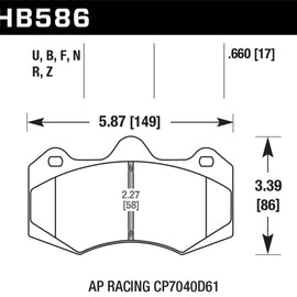 Hawk AP Racing CP7040 Performance Ceramic Street Brake Pads