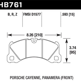 Hawk 10-13 Porsche Panamera / 15-17 Porsche Macan Turbo HPS 5.0 Front Brake Pads