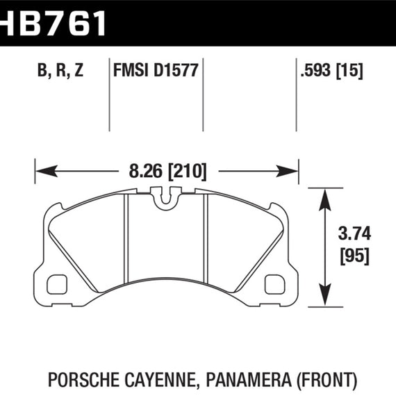 Hawk 10-13 Porsche Panamera / 15-17 Porsche Macan Turbo HPS 5.0 Front Brake Pads