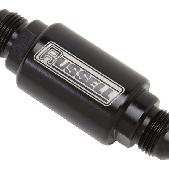 Russell Performance Black Anodized (3in Length 1-1/4in dia. -6 male inlet/outlet)