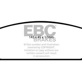 EBC 09-14 Cadillac Escalade 6.0 Hybrid Extra Duty Rear Brake Pads