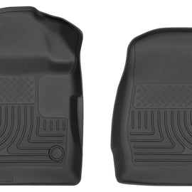 Husky Liners 17 Ford F-250 F-350 Super Duty Standard Cab WeatherBeater Black Front Floor Liners