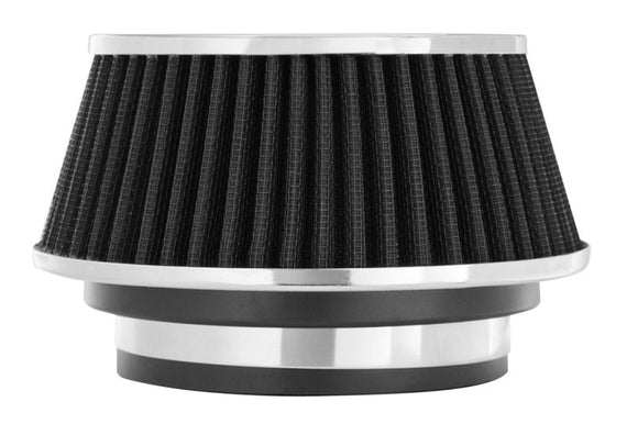 Spectre Adjustable Conical Air Filter 2-1/2in. Tall (Fits 3in. / 3-1/2in. / 4in. Tubes) - Black