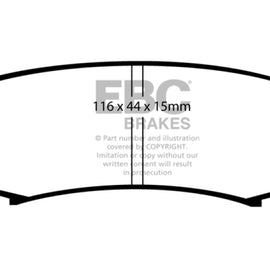 EBC 10+ Lexus GX460 4.6 Extra Duty Rear Brake Pads