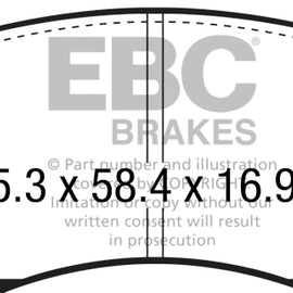 EBC 2018+ Subaru Crosstrek Yellowstuff Front Brake Pads