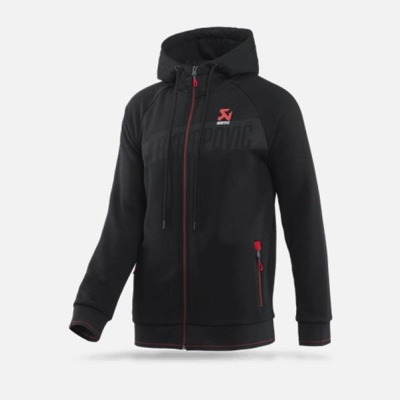 Akrapovic Mens Corpo Zip Hoodie Black - Large