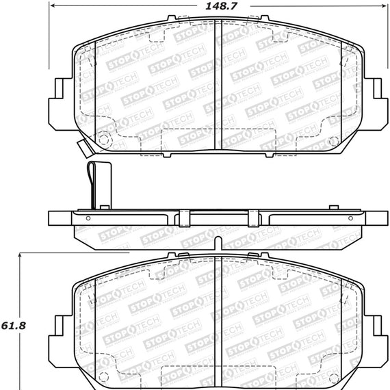 StopTech 13-18 Acura RDX Street Performance Front Brake Pads