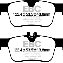 EBC 17-21 Honda Civic Hatchback Redstuff Rear Brake Pads