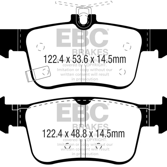 EBC 2016+ Honda Civic Coupe 1.5L Turbo Ultimax2 Rear Brake Pads