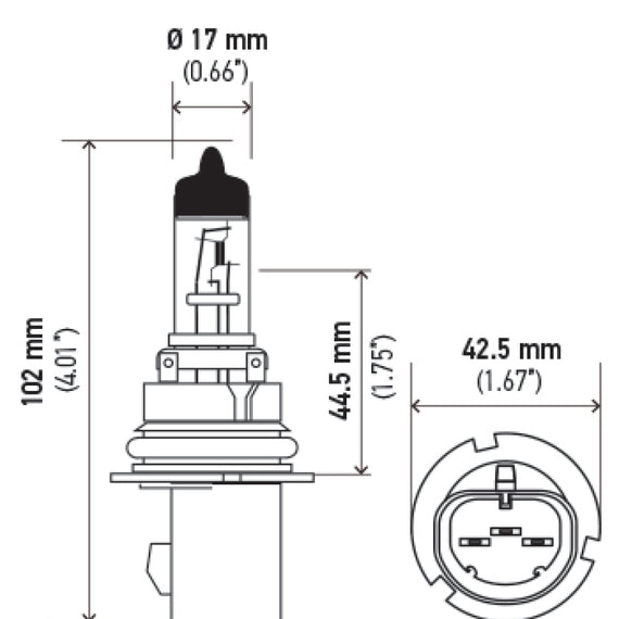 Hella 9007 HB5 12V 65/55W Halogen Bulb PX29t