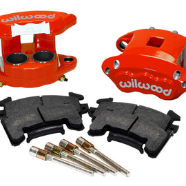 Wilwood D154 Front Caliper Kit - Red 1.62 / 1.62in Piston 1.04in Rotor